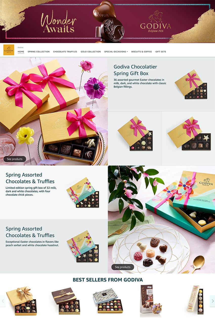 Godiva Amazon Storefront