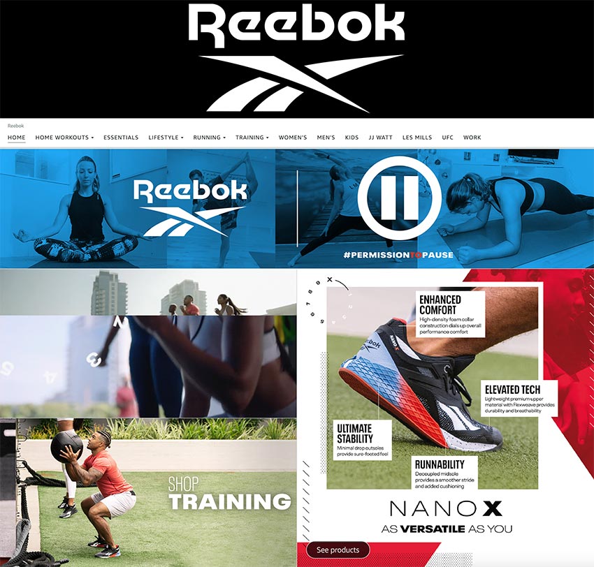 Reebok Amazon Storefront